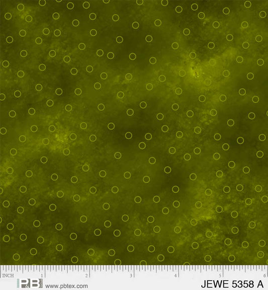 Jewel - Tossed Dots, Avocado - PER 1/4 YARD
