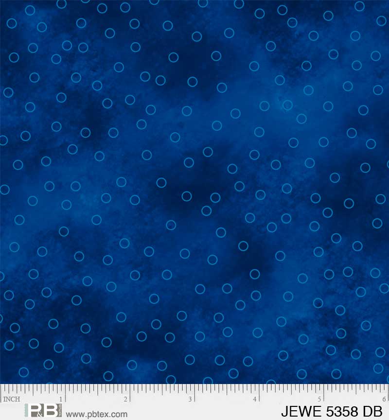 Jewel - Tossed Dots, Dark Blue - PER 1/4 YARD