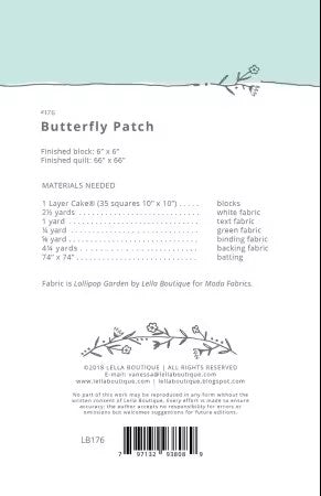 Butterfly Patch Quilt Pattern