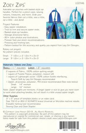 Zoey Zips Pattern