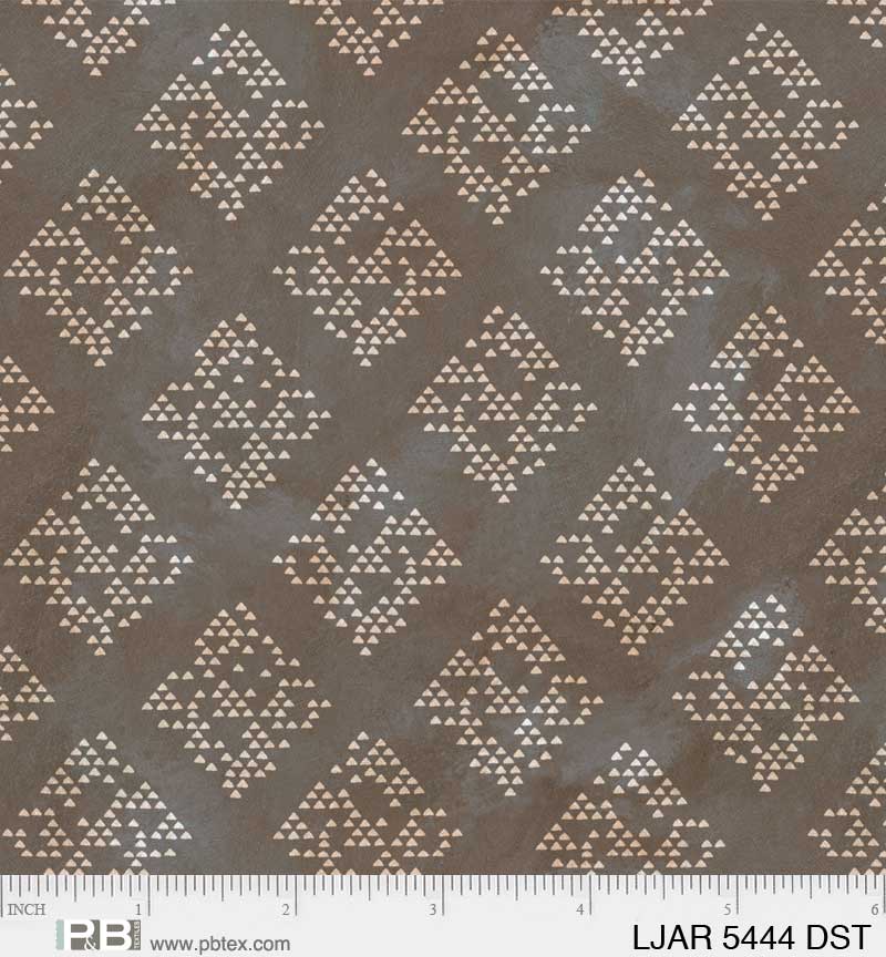 Le Jardin - Diamond Geo, Darker Stone/Warm Grey - PER 1/4 YARD