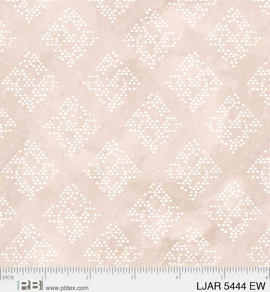 Le Jardin - Diamond Geo, Ecru/White - PER 1/4 YARD