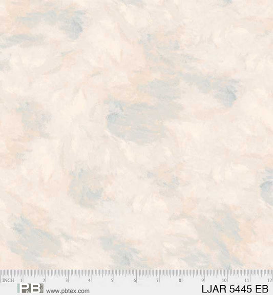 Le Jardin - Textured Blender, Ecru/Blue - PER 1/4 YARD
