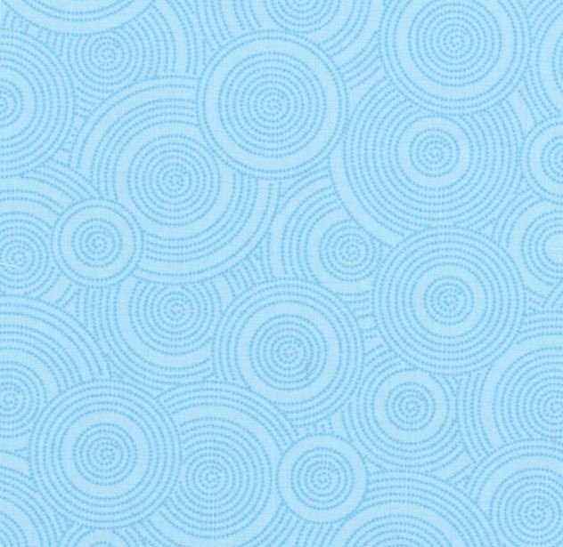 Light Blue Circles 108" Wide Back