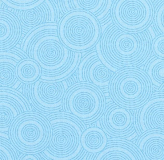 Light Blue Circles 108" Wide Back