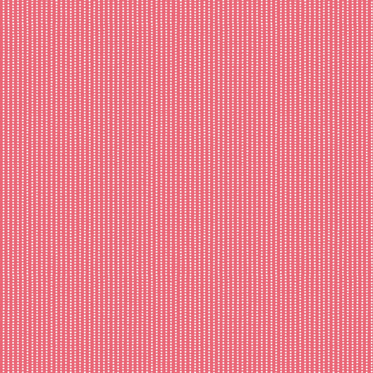 Vintage Flora - Pink, Stripe - PER 1/4 YARD