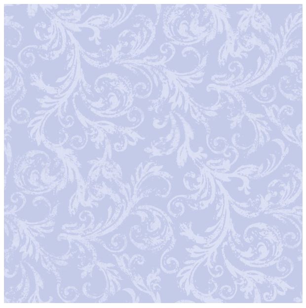 Sugar Lilac - Blue, Scroll - PER 1/4 YARD