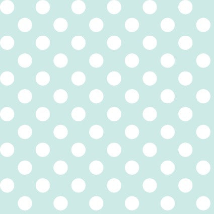 Kimberbell Pale Aqua Dots 108" wide back