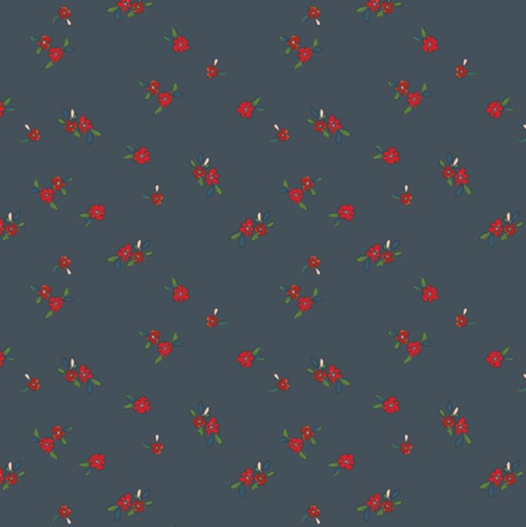 Maven - Bloemenzee Poppy - PER 1/4 YARD