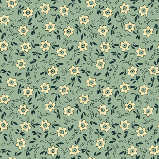 New Vintage - Rose Hip, Glacier Blue - PER 1/4 YARD