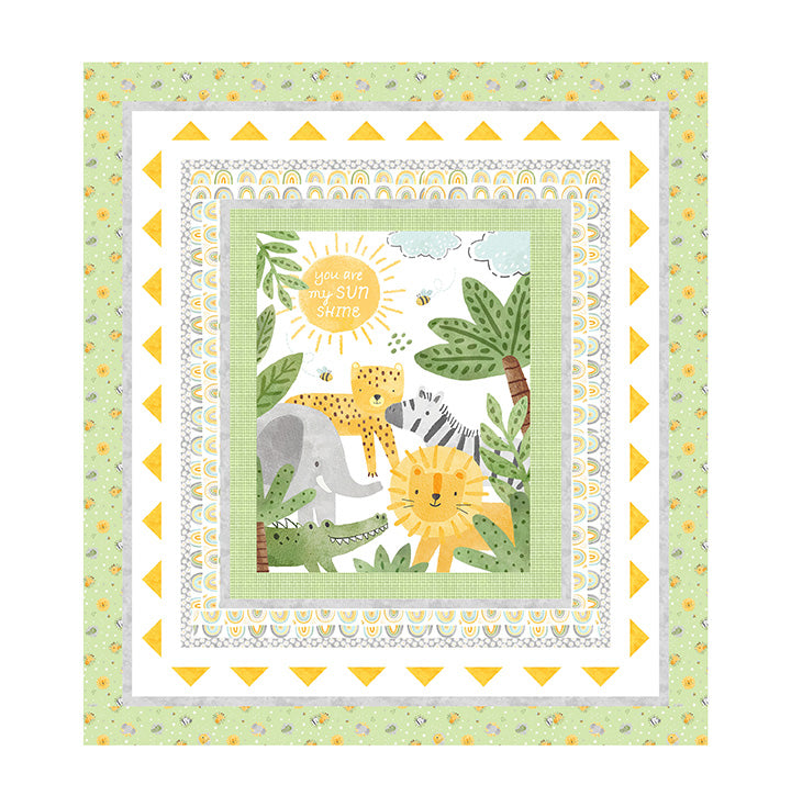 Sunny Safari - Center Stage Quilt Kit