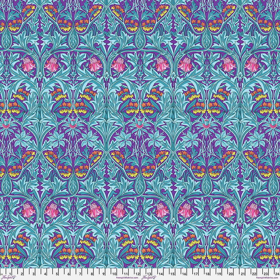 Kaffe x Morris - Bluebell Purple - PER 1/4 YARD