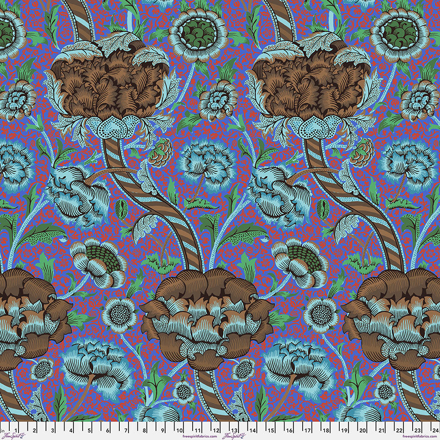 Kaffe x Morris - Wandle Cobalt - PER 1/4 YARD