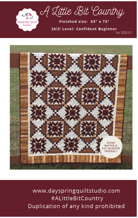 A Little Bit Country Quilt - Printed Pattern