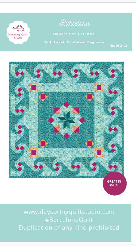 Barcelona  Quilt - Printed Pattern