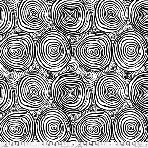 Onion Rings, Black - Kaffe Fassett 108" Wide Back