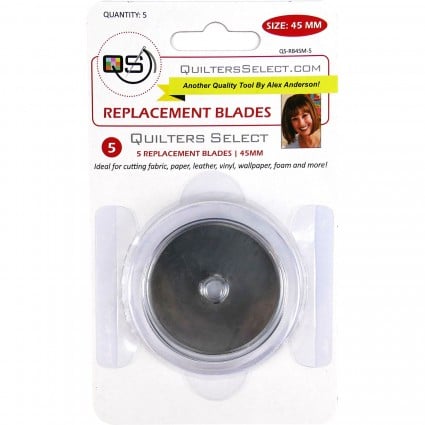 Quilters Select Replacement Rotary Blades, 45mm, 5