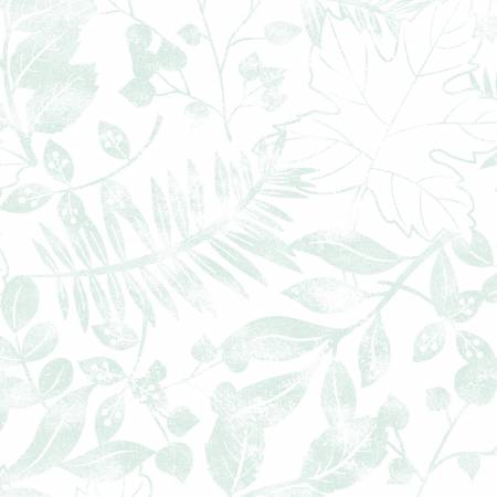 Greenhouse Garden - Laurel, White - PER 1/4 YARD
