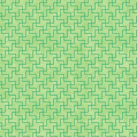 Greenhouse Garden - Framing, Green - PER 1/4 YARD