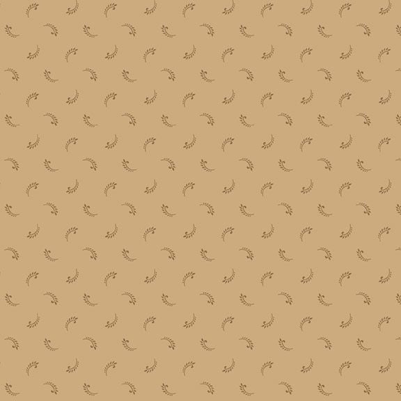 Old Village Greens - Plumes, Tan - PER 1/4 YARD