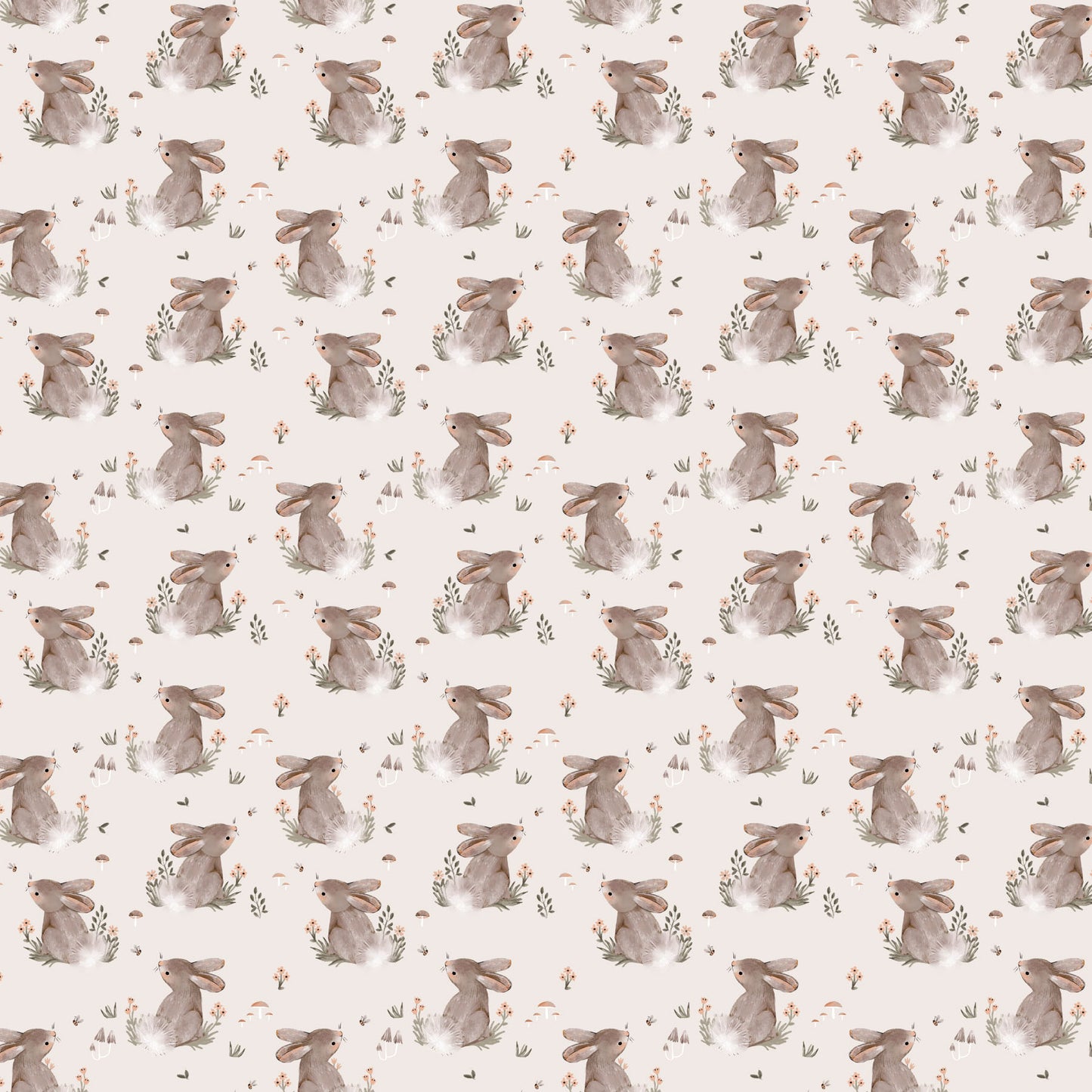 Blossom Breeze - Bunnies, Cream - PER 1/4 YARD