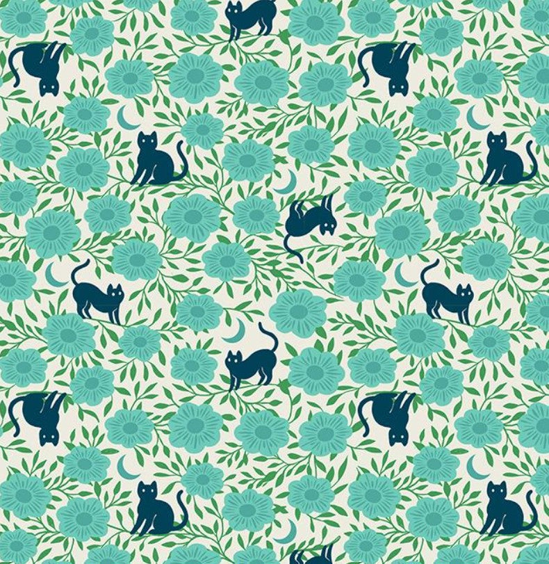 Backyard - Hiding Cat - Succulent - PER 1/4 YARD