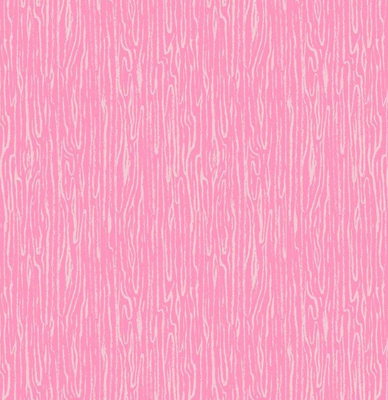 Backyard - Tree Bark - Flamingo - PER 1/4 YARD