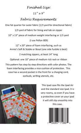 Ipad Zipper Pouch Pattern
