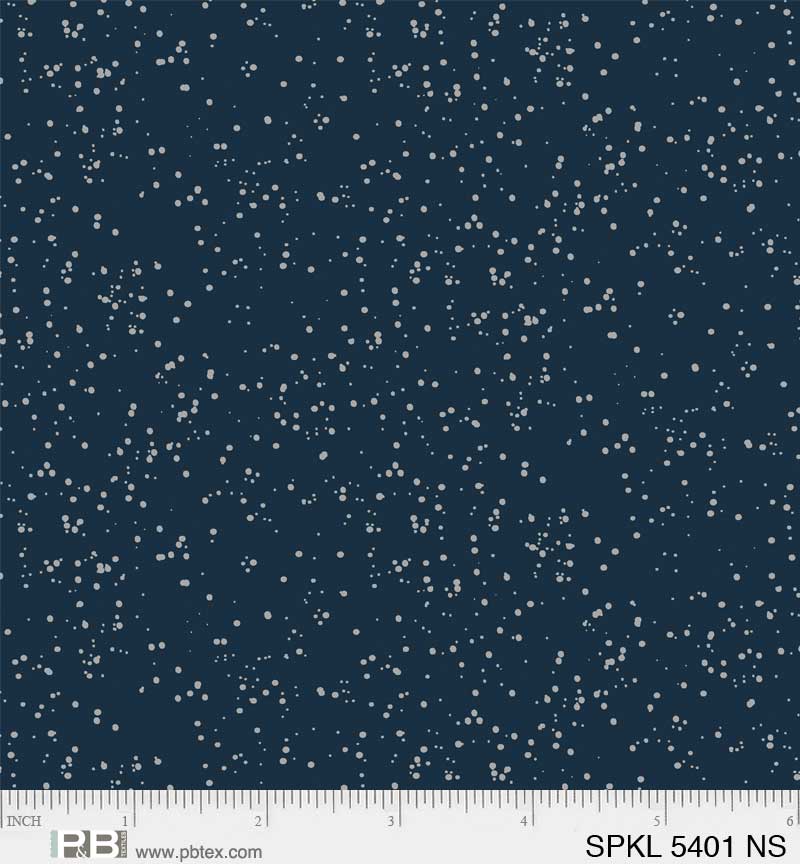 Sparkle - Navy/Silver - PER 1/4 YARD