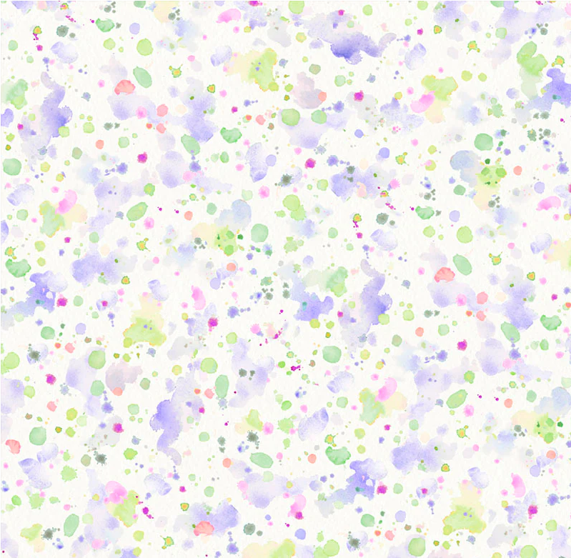 Sally's Speckle Paint Splatter Purple/Green 108" Wide Back
