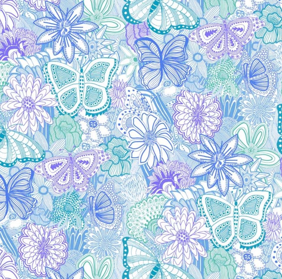 Sketchbook - 108" Light Blue Wide Back