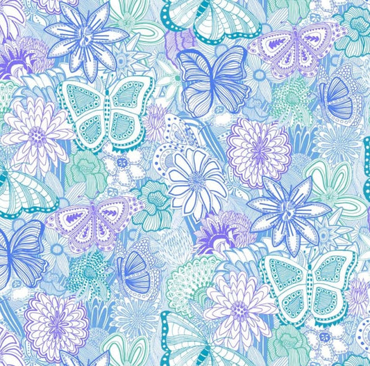 Sketchbook - 108" Light Blue Wide Back