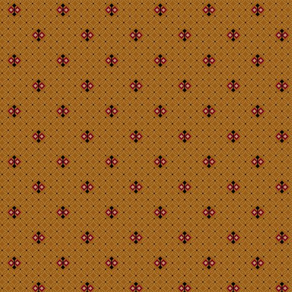 Sturbridge Floral Petites - Gold, Red, Diamond - PER 1/4 YARD