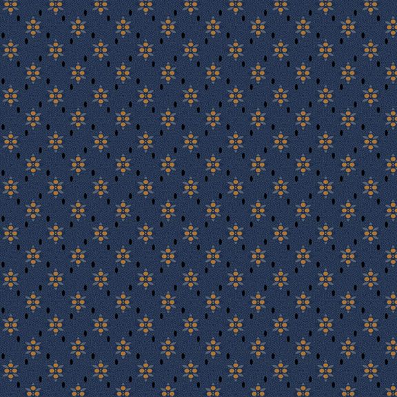 Sturbridge Floral Petites - Blue, Floral - PER 1/4 YARD