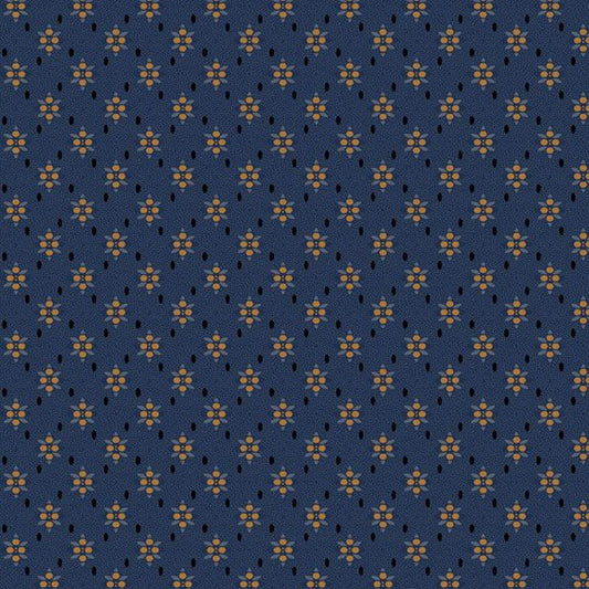 Sturbridge Floral Petites - Blue, Floral - PER 1/4 YARD