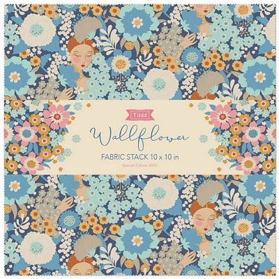 Tilda Wallflower Fabric Pack 10 in Squares, 40 pcs
