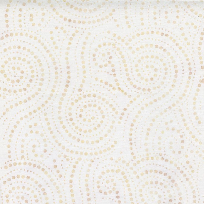 Tonga Linen - Large Loose Dotted Spirals, Feather - PER 1/4 YARD