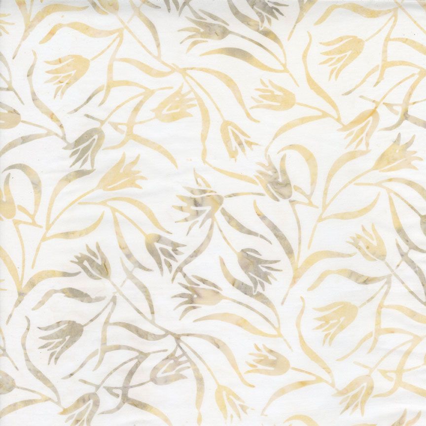 Tonga Linen - Elegant Tulips, Linen - PER 1/4 YARD