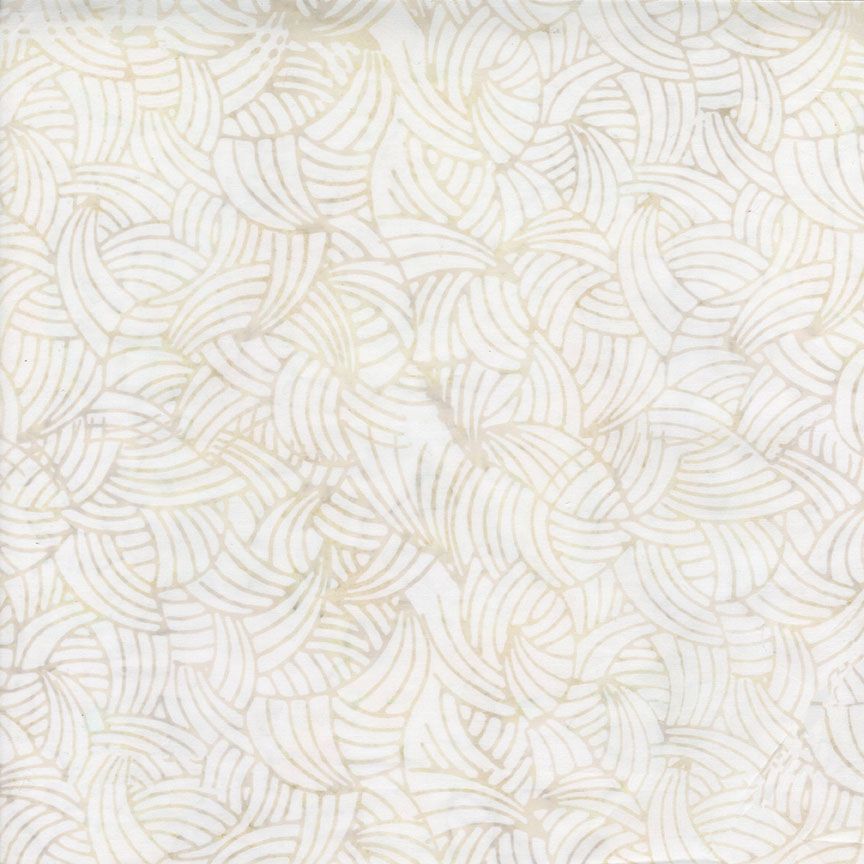 Tonga Linen - Fans, Salt - PER 1/4 YARD