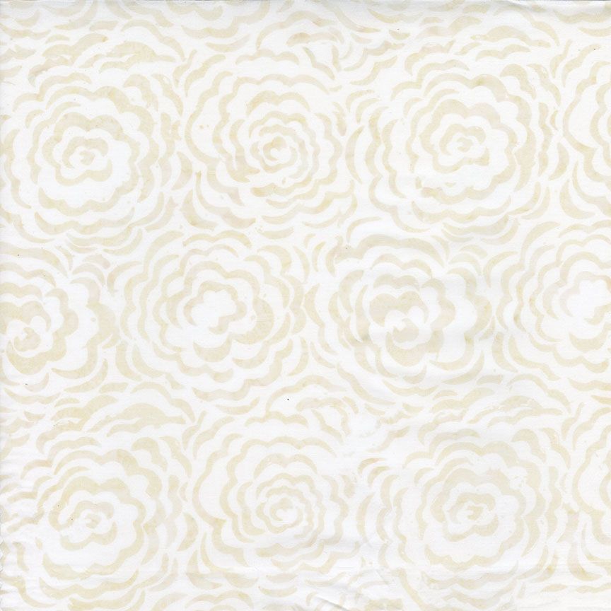 Tonga Linen - Large Roses, Lace - PER 1/4 YARD