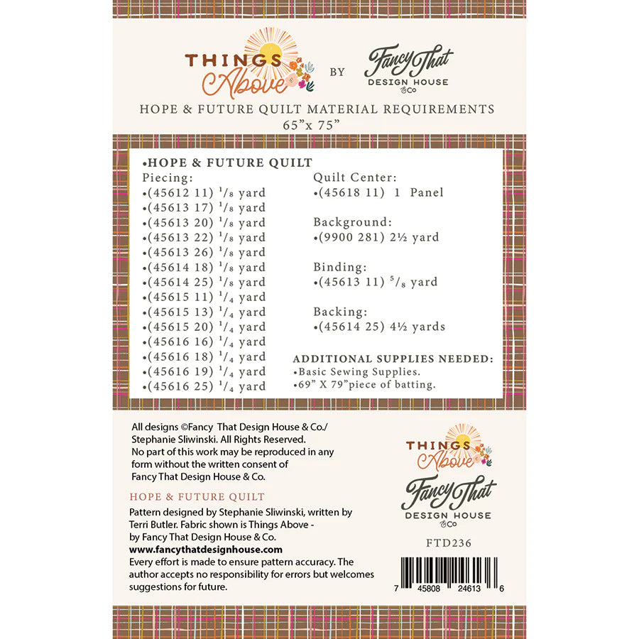 Things Above - Hope & Future Quilt Pattern