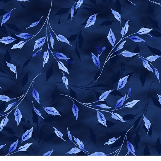 Bountiful and Blue - Navy V5239-19 - PER 1/4 YARD