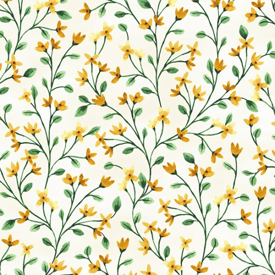 Bountiful and Blue - Blossom V5240-448 - PER 1/4 YARD