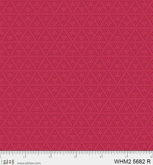 Whimsy II Basics, Dotty Triangles, Red - PER 1/4 YARD