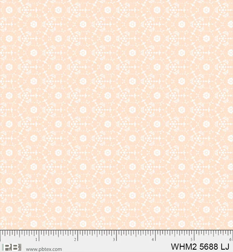 Whimsy II Basics, Interlocking Rings Light Peach - PER 1/4 YARD