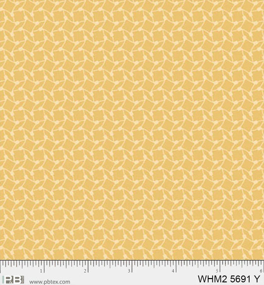 Whimsy II Basics, Diamond Geo, Yellow - PER 1/4 YARD