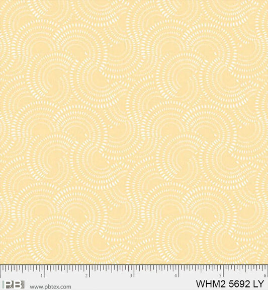 Whimsy II Basics, Allover Suns, Light Yellow - PER 1/4 YARD
