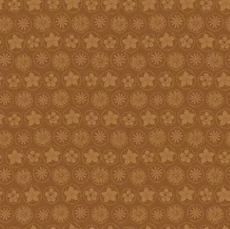 Song Bird - Floral Chains, Light Brown - PER 1/4 YARD