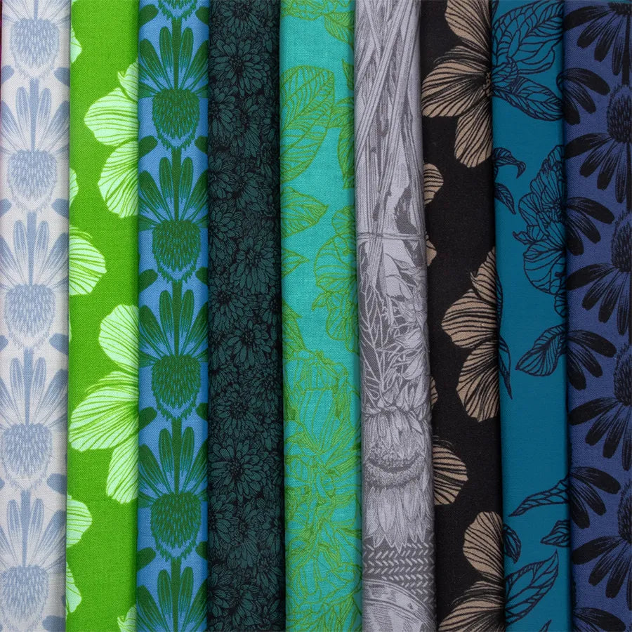 Indelible - Anemone, Grass - PER 1/4 YARD