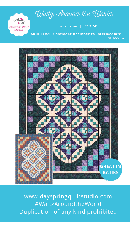 Waltz Around the World Quilt - Printed Pattern